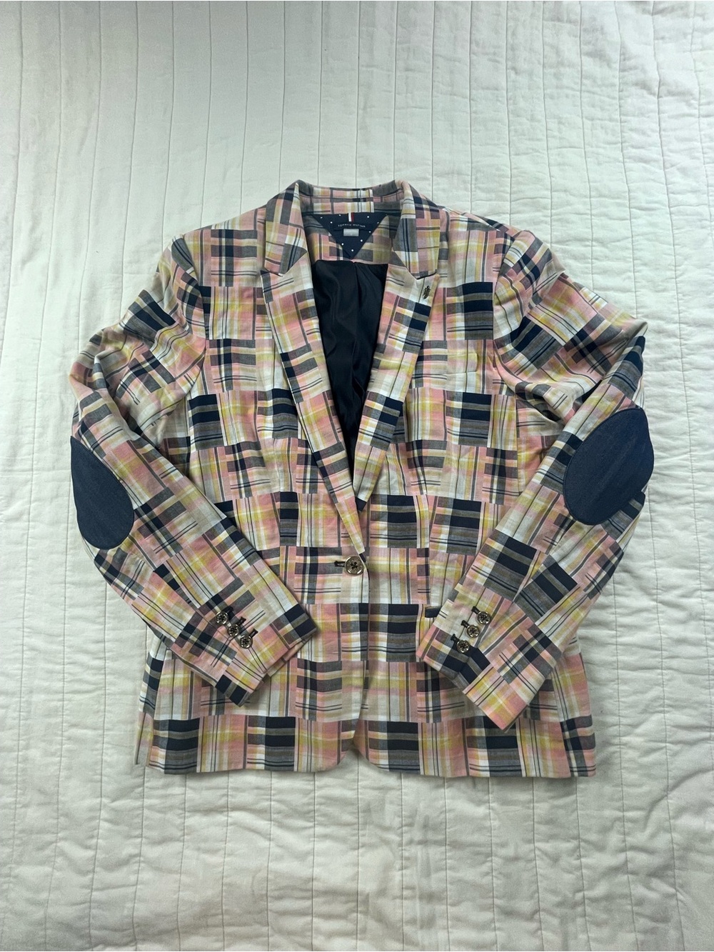 Tommy Hilfiger Pink and Navy Blue Casual Blazer Size 14